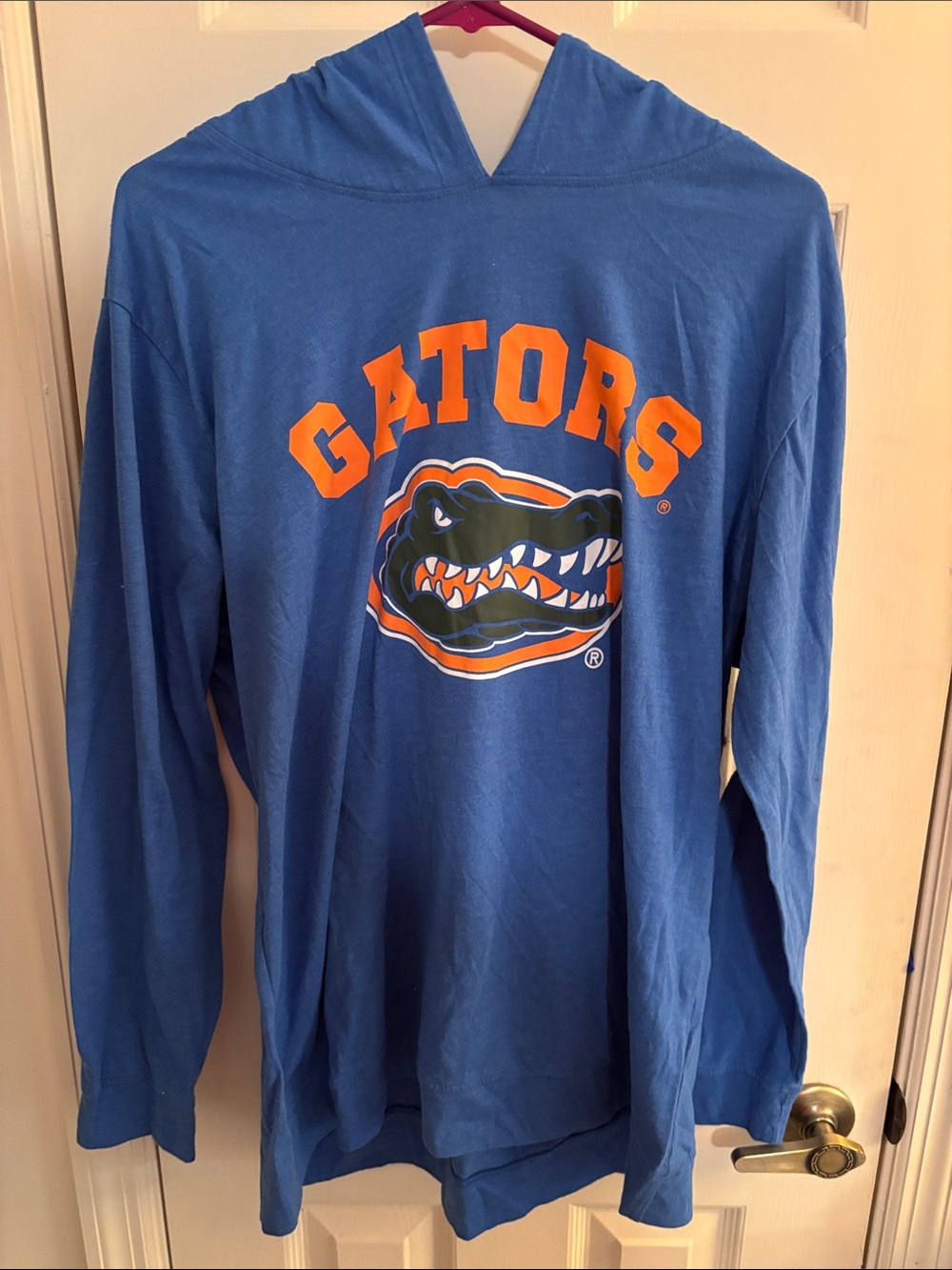 University Gators Blue Hooded Long-Sleeve Hoodie Tee